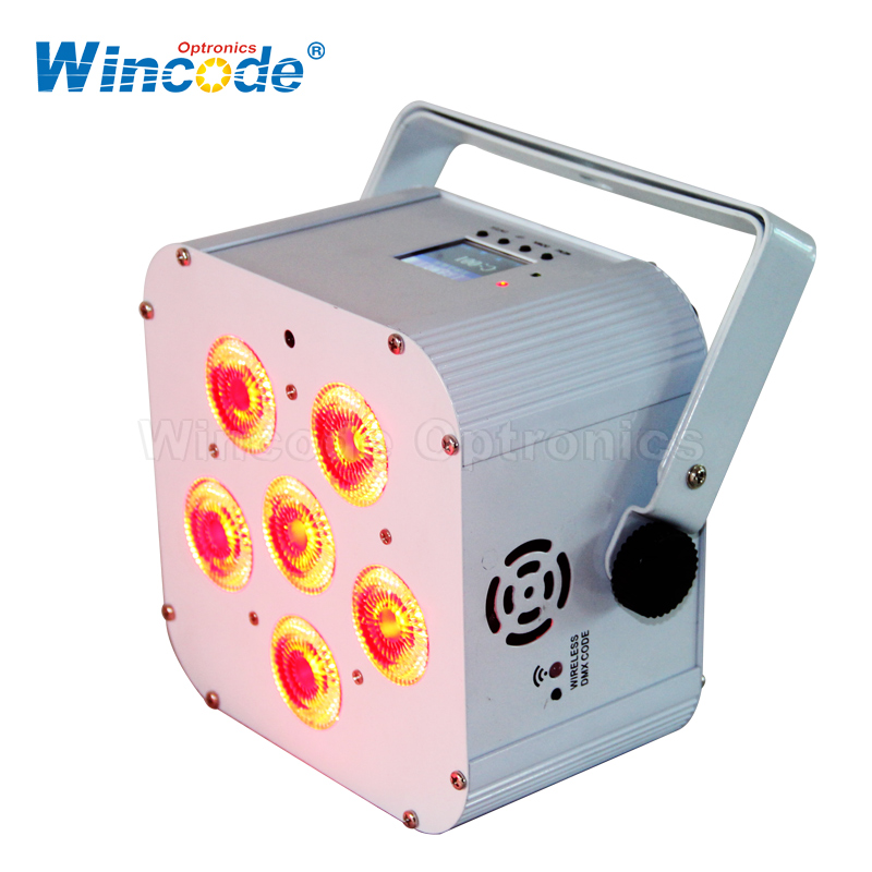 6×18W RGBWA+UV 6-in-1 batteriebetriebenes kabelloses LED-Par-Licht