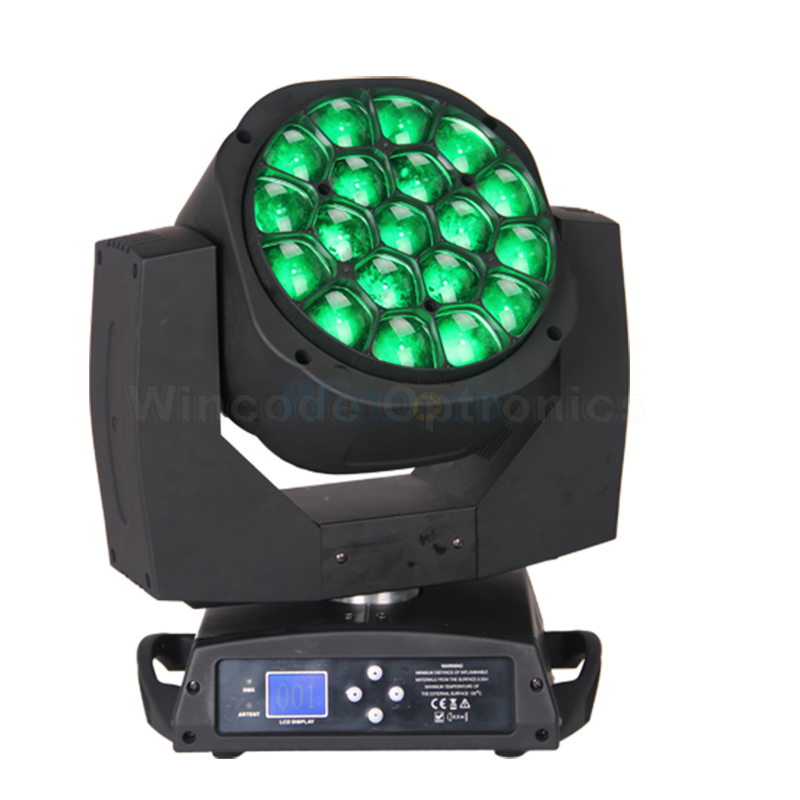 B-Eye K10 19×15W LED-Zoom-Moving-Head-Wash-Licht